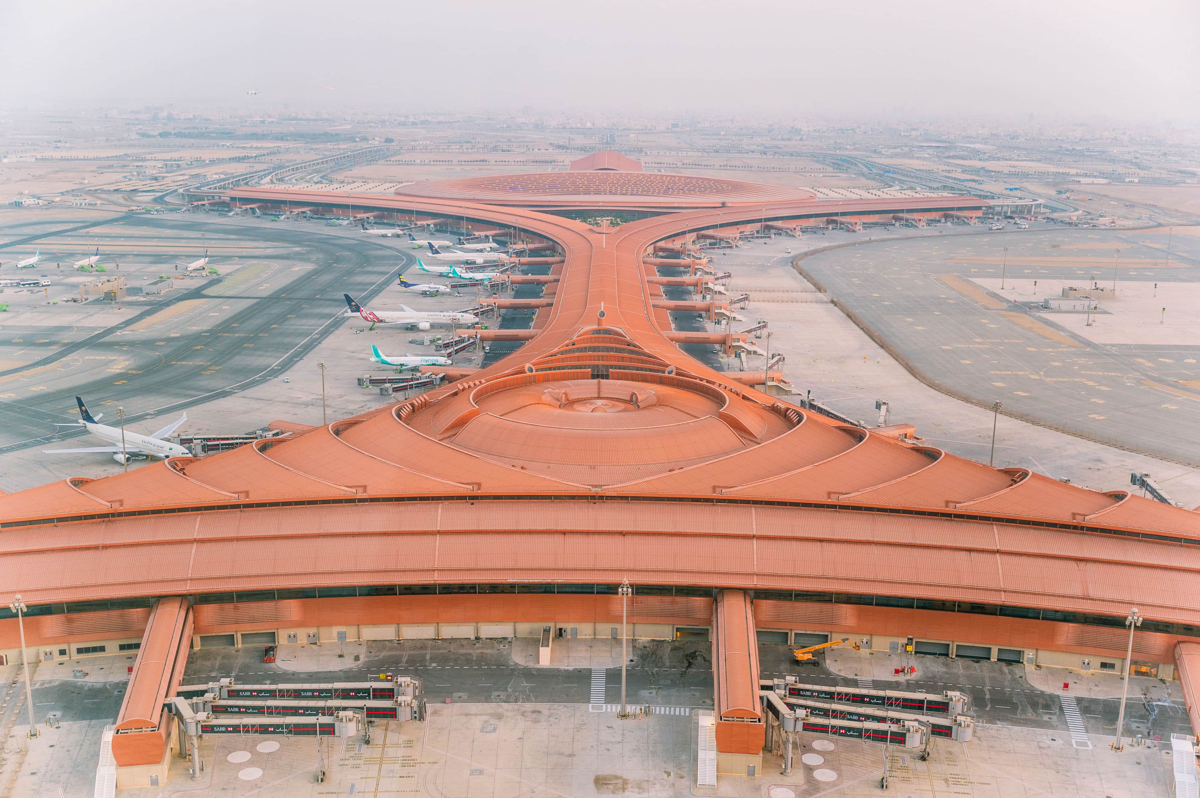 Airport terminal Saudi Arabia in the desert