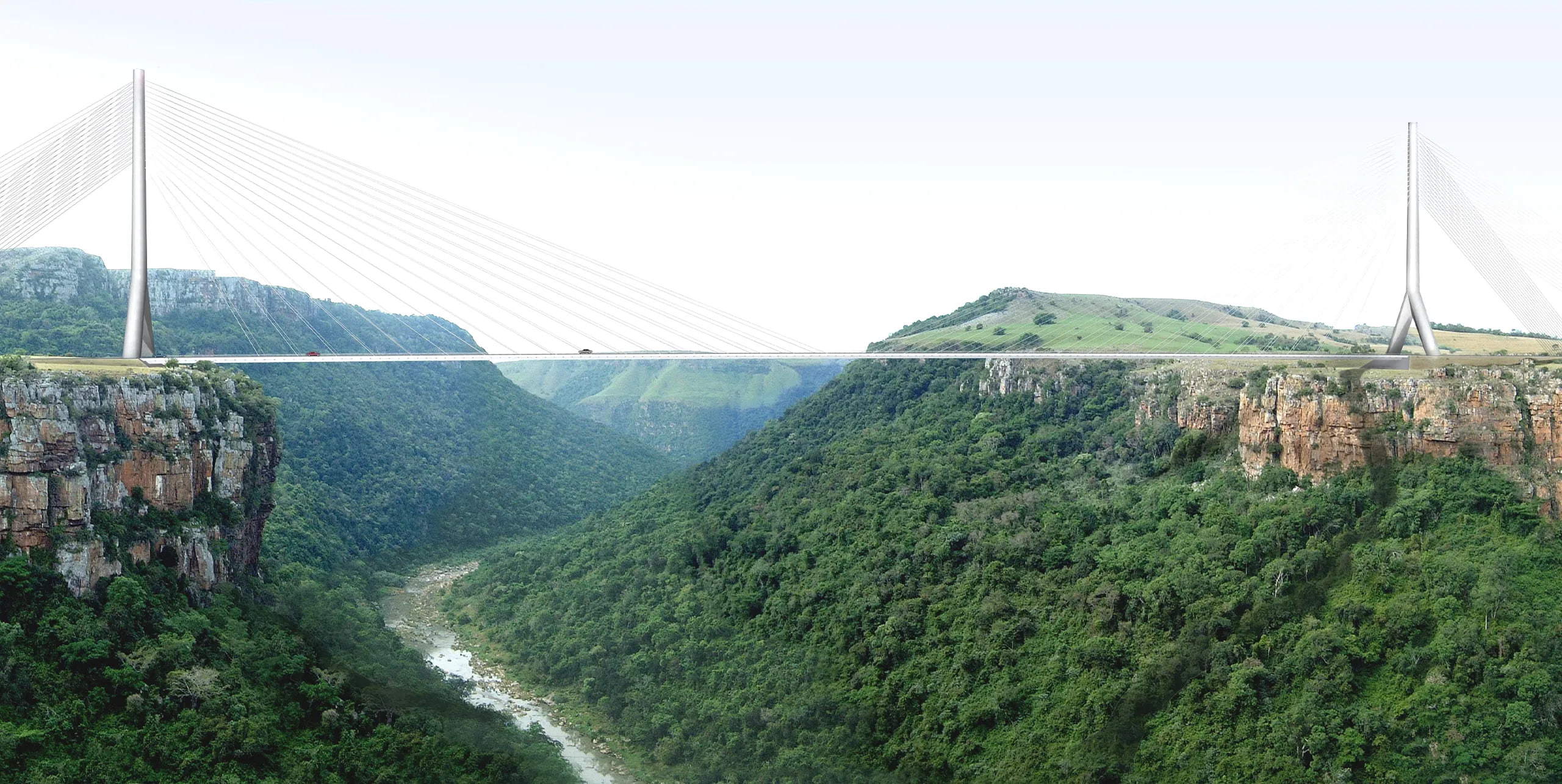 Artists impression of the finished bridge